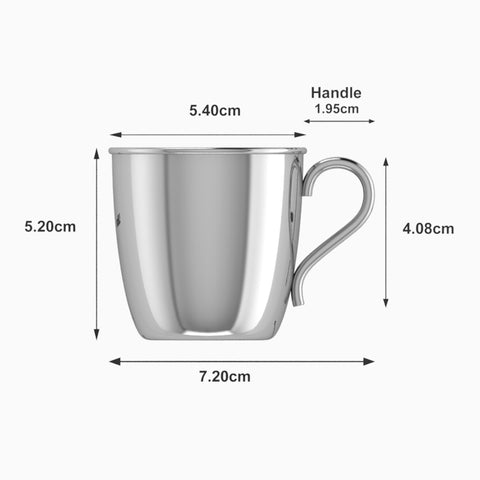 Krysaliis Classic Sterling Silver Baby Cup Measurements
