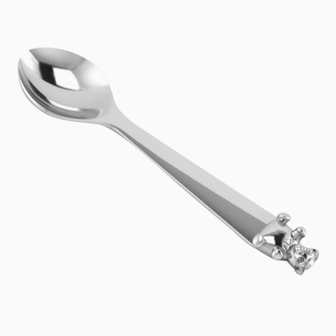 Krysaliis Teddy Sterling Silver Baby Feeding Spoon View 1