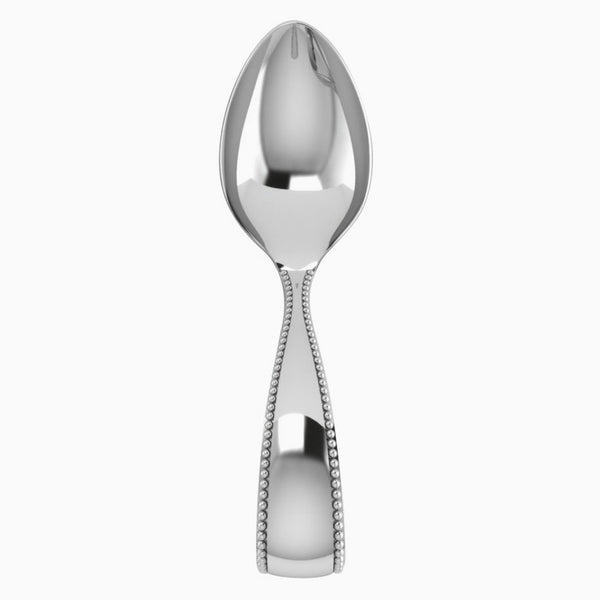Krysaliis Beaded Loop Sterling Silver Baby Feeding Spoon View 1