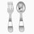 Krysaliis Beaded Sterling Silver Baby Spoon & Fork Set View 3