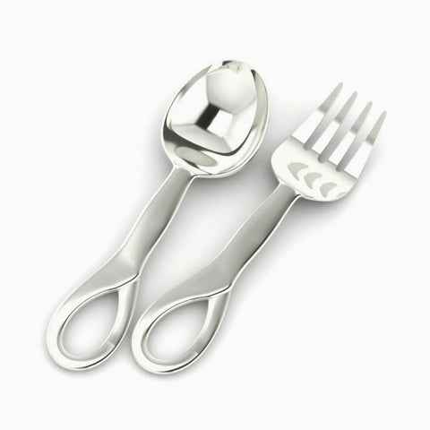 Krysaliis Sophie Baby Sterling Silver Spoon & Fork Set View 2