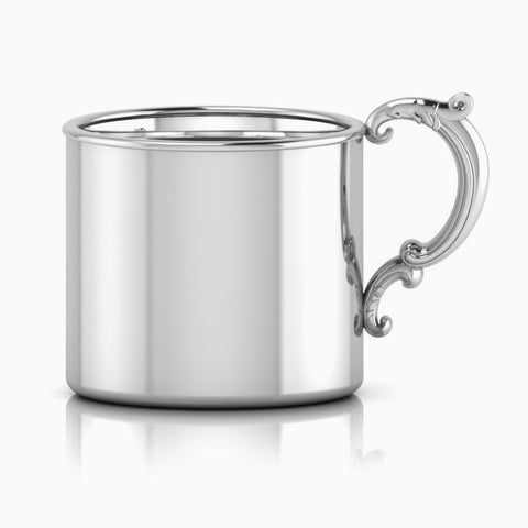 Krysaliis Sterling Silver Classic Victorian Handle Baby Feeding Cup View 1