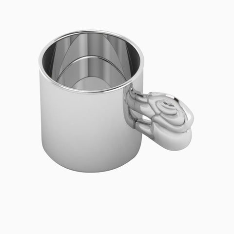 Krysaliis Sterling Silver Elephant Baby Feeding Cup View 3