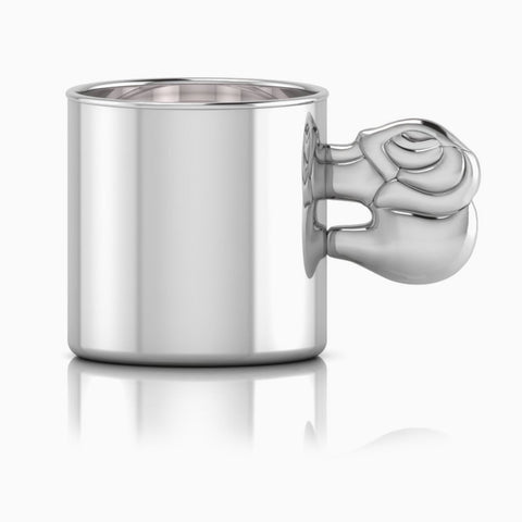 Krysaliis Sterling Silver Elephant Baby Feeding Cup View 2