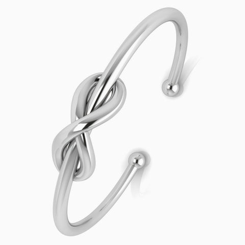 Sterling Silver Expandable Love Knot Baby Bracelet Bangle by Krysaliis