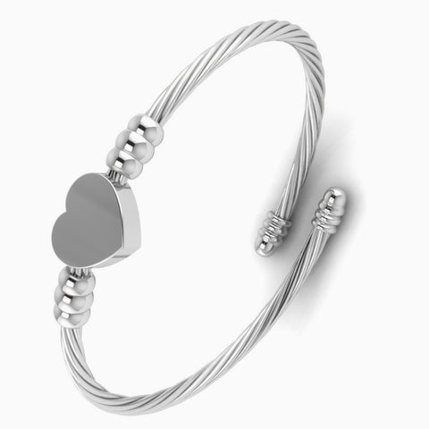 Sterling Silver Expandable Twisted Love Baby Bracelet Bangle by Krysaliis