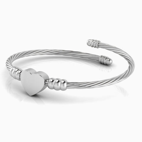 Sterling Silver Expandable Twisted Love Baby Bracelet Bangle by Krysaliis