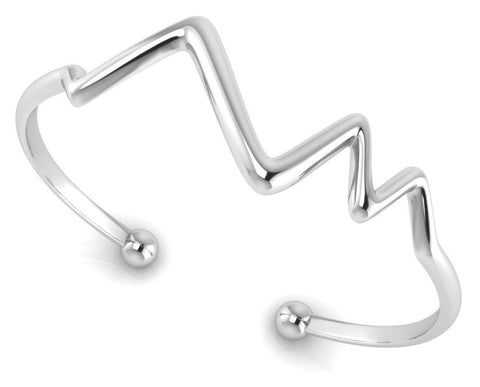 Weaving Sterling Silver Baby Bangle Bracelet by Krysaliis