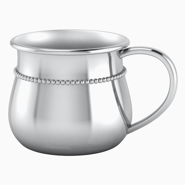 Krysaliis Classic Bulge Beaded Silver Plated Baby Cup 