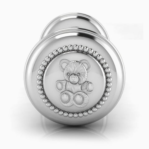 Krysaliis Bear Baby Rattle in High Micron Sterling Silver Layer