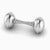 Krysaliis Silver Plated Spiral Dumbbell Baby Rattle View 1