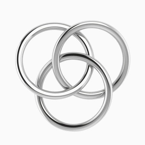 Krysaliis Silver Plated 3 Ring Baby Rattle View 2