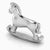 Krysaliis Silver Plated Horse Baby Rattle View 2