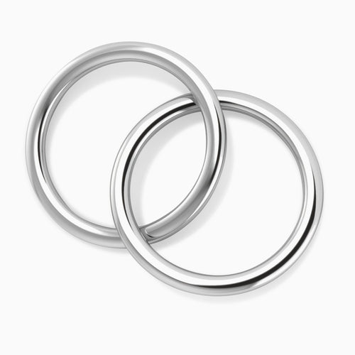 Krysaliis Silver Plated 2 Ring Baby Rattle Teether View 1