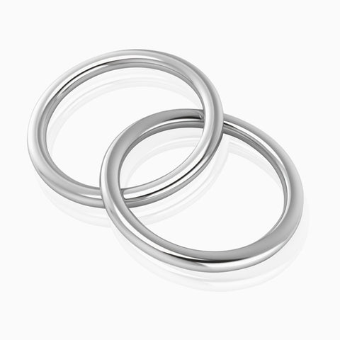 Krysaliis Silver Plated 2 Ring Baby Rattle Teether View 2