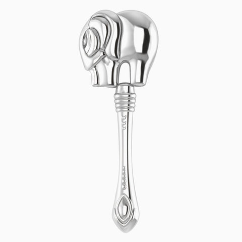 Krysaliis Elephant Sterling Silver Baby Rattle View 3
