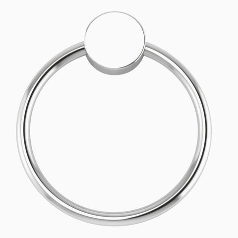 Krysaliis Flat Ring Sterling Silver Teether Rattle View 3