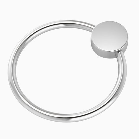 Krysaliis Flat Ring Sterling Silver Teether Rattle View 1