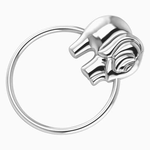 Krysaliis Elephant Ring Sterling Silver Baby Rattle View 3