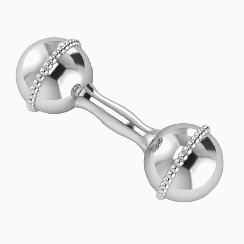 Krysaliis Sterling Silver Mini Beaded Dumbbell View 1