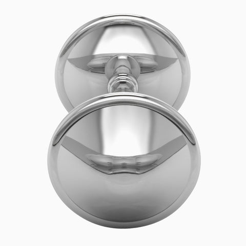 Krysaliis Sterling Silver Plain Dumbbell Baby Rattle View 3