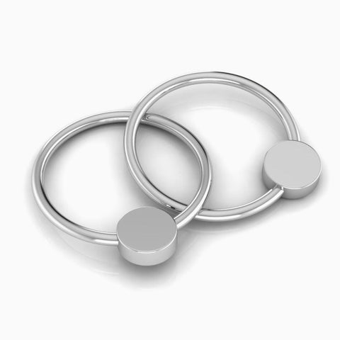 Krysaliis Sterling Silver Flat 2 Ring Teether Rattle