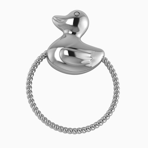 Krysaliis Sterling Silver Rope Ring Duck Rattle View 2