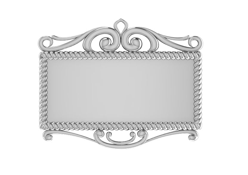 Rectangle Silver Labels Krysaliis Silver Plate Rectangle Engravable Decanter Label– All Silver ...