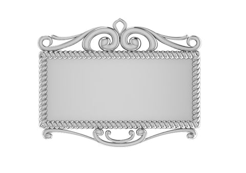 Krysaliis Silver Plate Rectangle Engravable Decanter Label