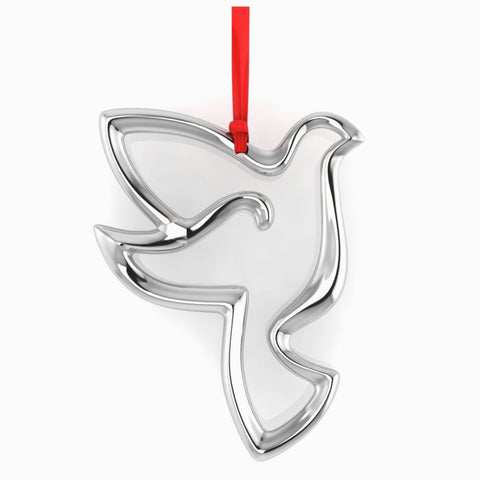 Krysaliis Sterling Silver Dove Christmas Ornament