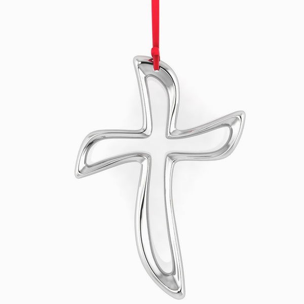 Krysaliis Sterling Silver Cross Christmas Ornament