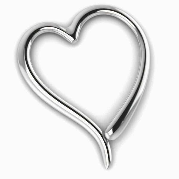 Krysaliis Sterling Silver Heart Napkin Ring - Set of 2