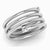 Krysaliis Sterling Silver Modern Swirl Leaf Napkin Ring - Set of 2