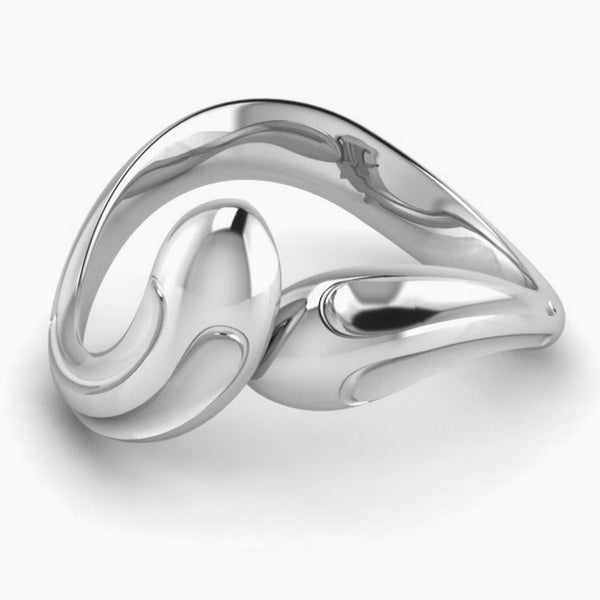 Krysaliis Sterling Silver Twist-Off Leaf Napkin Ring Set of 2