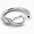 Krysaliis Sterling Silver Knot Leaf Napkin Ring - Set of 2