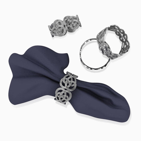Le Nouveau Silver-plate Napkin Rings by Krysaliis - Set of 4