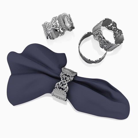 Imperial Silver-plate Napkin Rings by Krysaliis - Set of 4