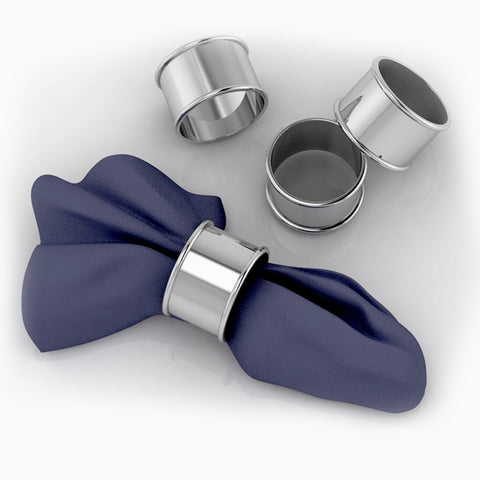 Classic Silver-plate Napkin Rings by Krysaliis - Set of 4
