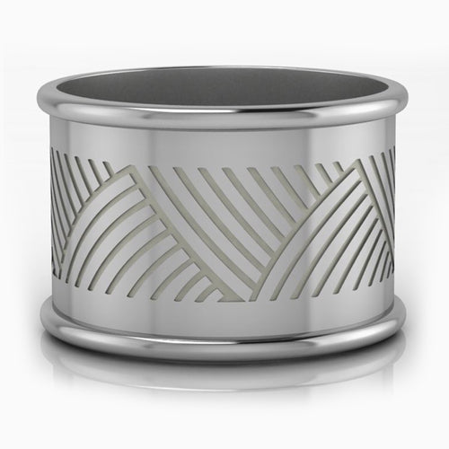 Krysaliis Trigono Silver-plate Napkin Ring Set of 4