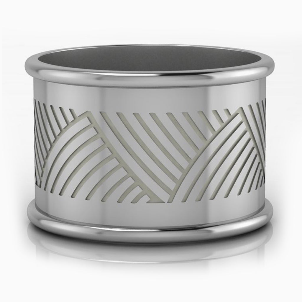 Trigono Silver-plate Napkin Ring Set of 4