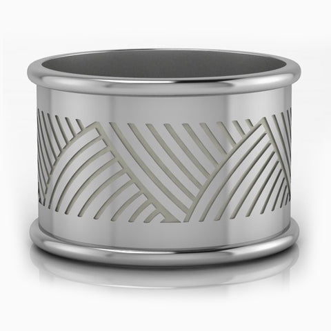 Krysaliis Trigono Silver-plate Napkin Ring Set of 4