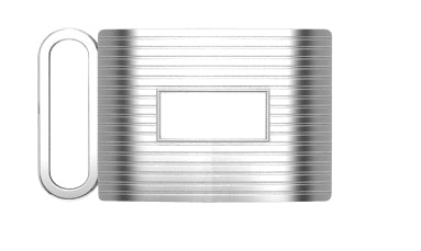 Krysaliis Sterling Silver Grooved Engravable Belt Buckle- Large