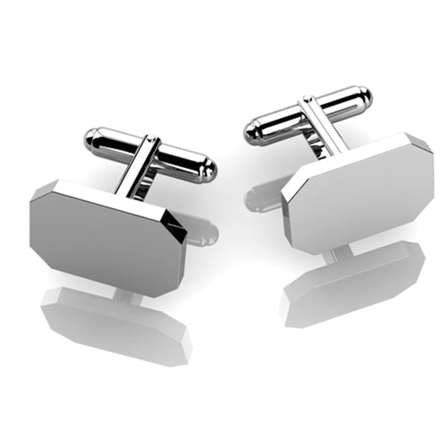 Krysaliis Soft Curve Sterling Silver Cufflinks