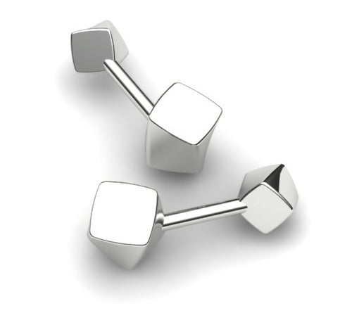Krysaliis Cube Sterling Silver Cufflinks