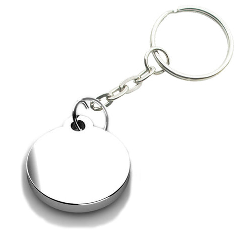 Round Sterling Silver Keychain by Krysaliis