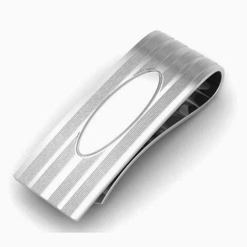 Engine Turned Sterling Silver Money Clip & Belt Buckle by Krysaliis