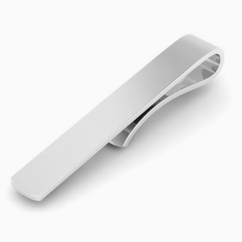 Long Classic Sterling Silver Tie Clip by Krysaliis