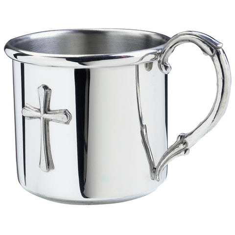 Salisbury Easton Pewter Baby Cup With Cross 