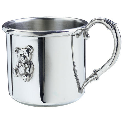 Salisbury Easton Pewter Baby Cup & Keepsake Box with Teddy Bear