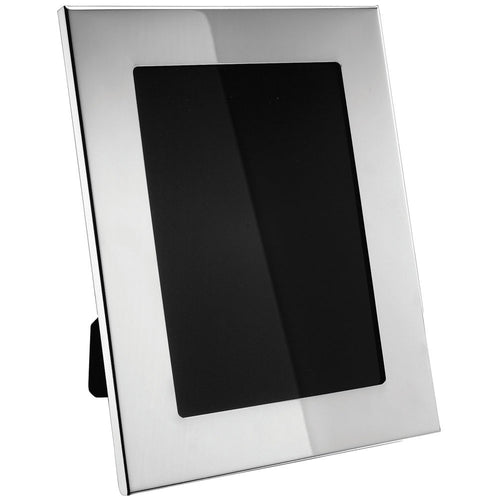 Silver-tone metal picture frame with wide border - Perfect for capturing cherished wedding memories